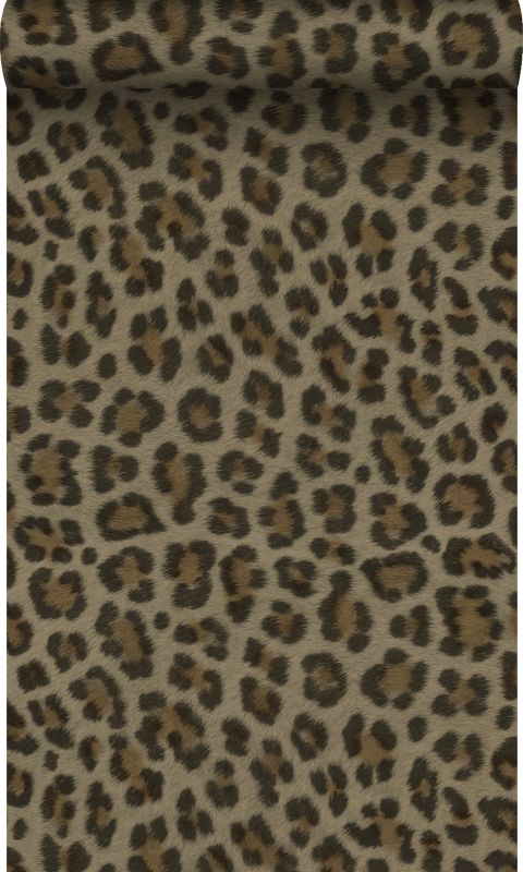 Tapeta Origin Wallcoverings panterka brązowymIbeżowym 53 cm x 10.05 m - 1 rol.