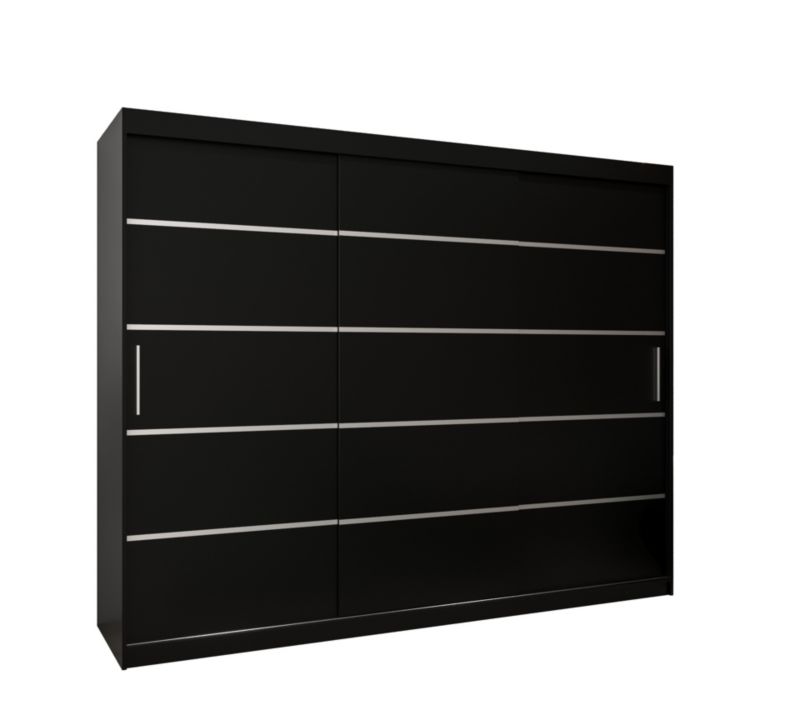 Szafa przesuwna Garderoba Abiks Verona 1 250 czarny + czarny 1 szt.