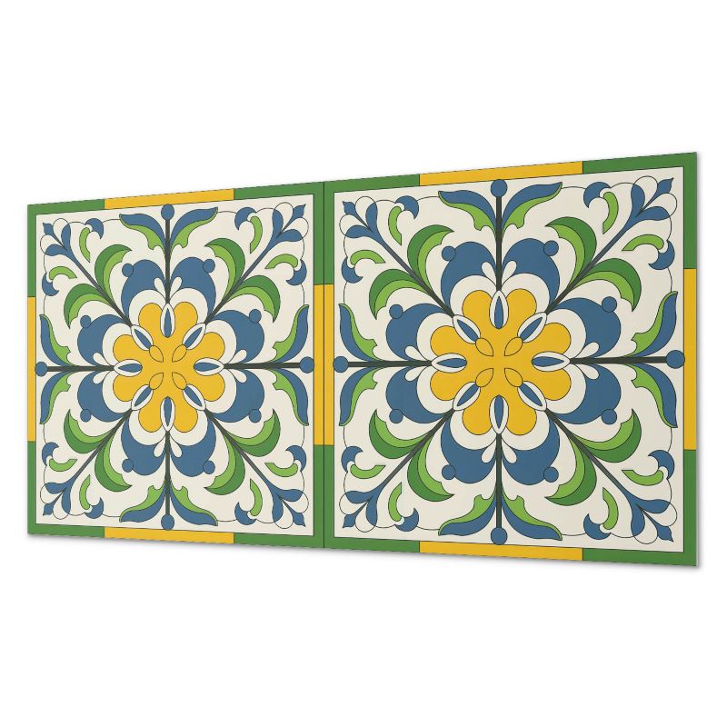Komplet Kafelków PCV ArtPrintCave 60x30 cm Motyw kwiatowy z liśćmi 6 szt.
