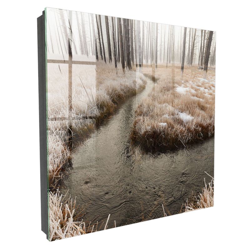 Organizer Na Klucze Tulup 30x30 cm Zimowa rzeka - Czarna - Otwierana na lewo 1 szt.