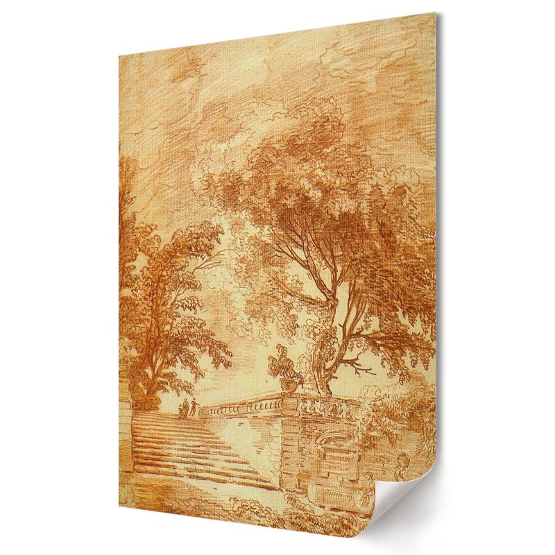 Plakat na ścianę Wallfluent Format A3 Krajobraz ze schodami Artysta Giovanni Battista Piranesi 1 szt.