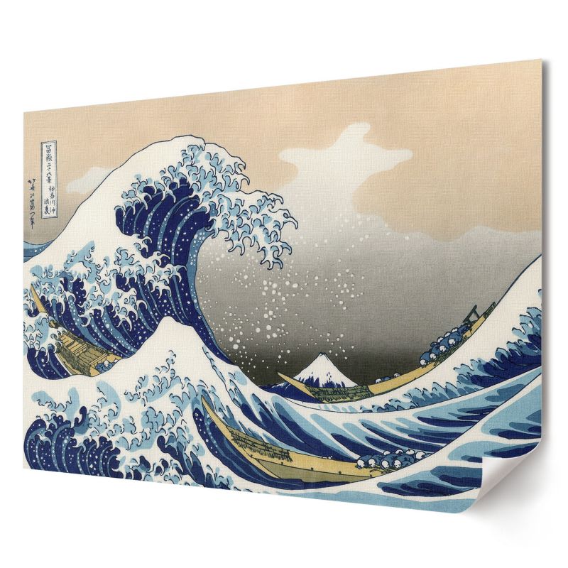 Plakat canvas Wallfluent Format A1 Wielka fala Artysta Hokusai 1 szt.
