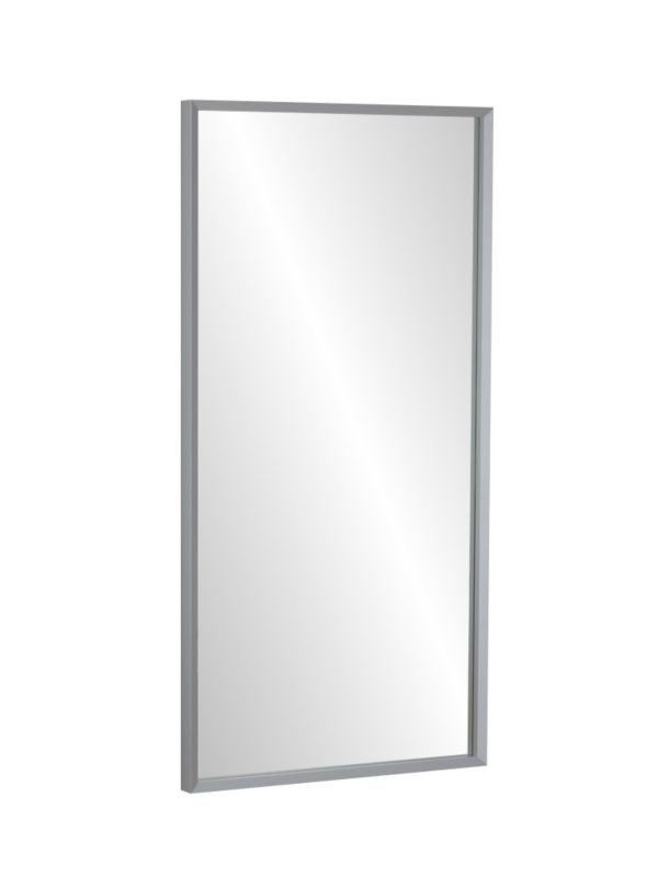 Lustro wiszące Profilmat 160x60 w ramie kasetonowej kolor srebrny, aluminium z efektem głębi 1szt.