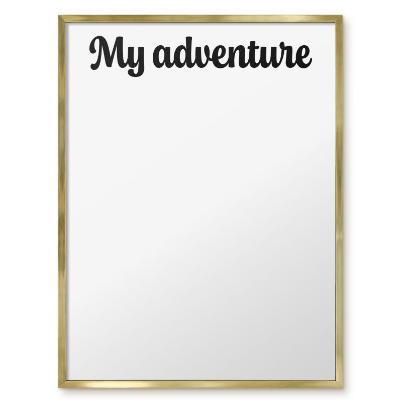 Tablica Magnetyczna Na Magnesy Tulup 60x80 cm My adventure 1 - Złota rama Do salonu, sypialni 1 szt.