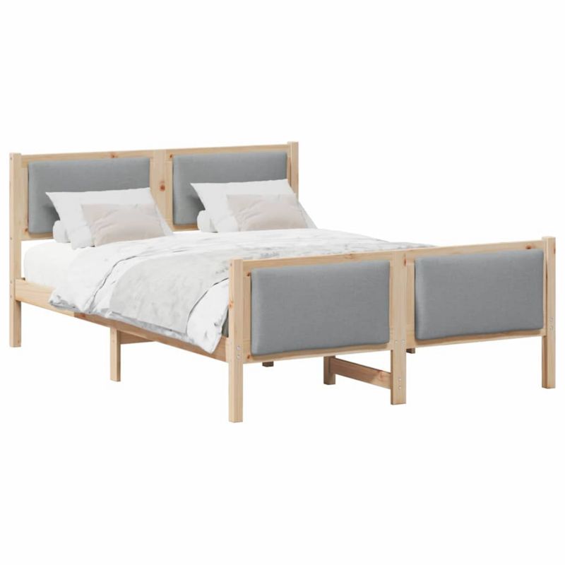 Łóżko Drewniane WaszeMeble 140x190 cm Brązowe WM-878334 1 szt.