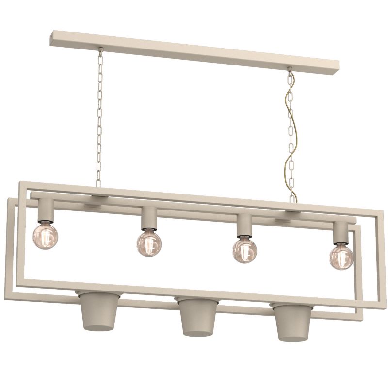 Lampa wisząca Luminex Flores beżowa 4xE27x15W IP20 wym:110x110x20cm - 1 szt.