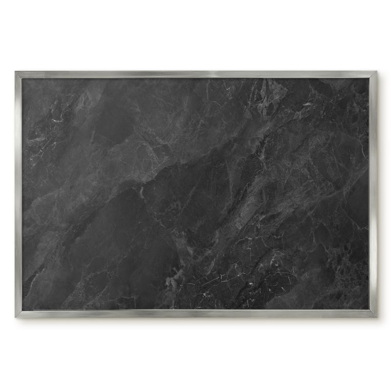 Tablica Magnetyczna Dekoracyjna Ścienna Tulup 60x40 cm Szara elegancja 2 - Srebrna rama Do salonu, sypialni 1 szt.