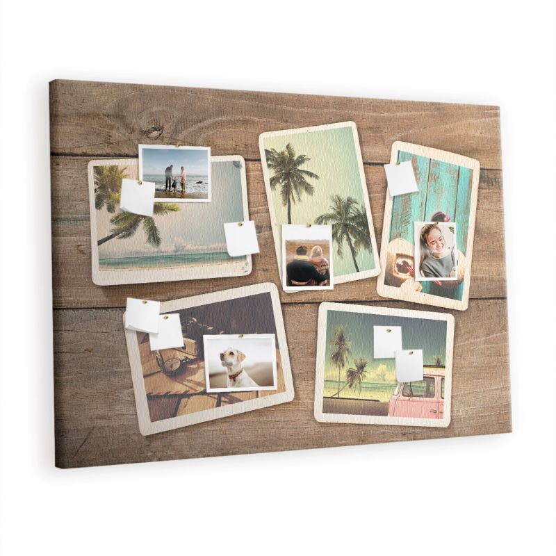 Obraz Tablica Korkowa Tulup 140x100 cm Zdjęcia polaroidowe Na zdjęcia i notatki Pinezki kolorowe 1 kpl