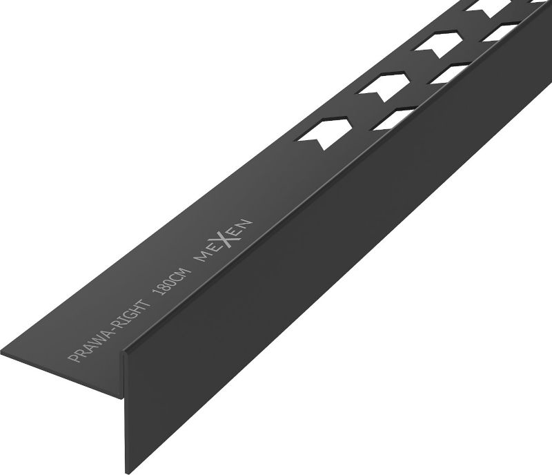 Listwa spadkowa podłogowa Mexen Line-B czarna 180 cm 1 szt.
