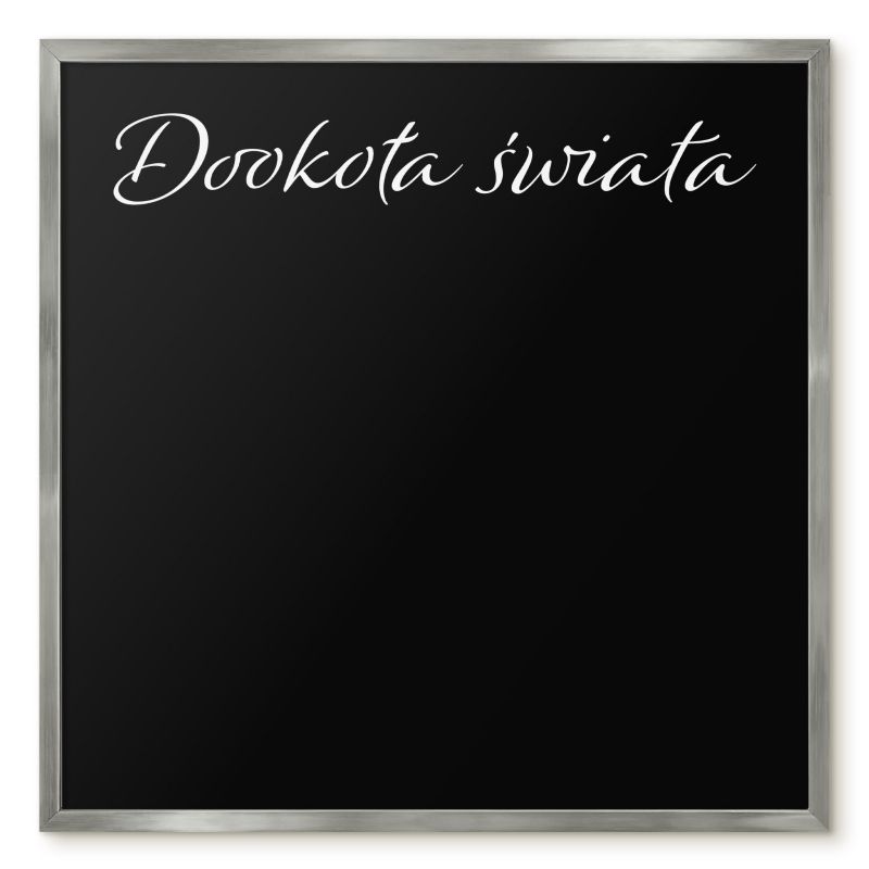 Tablica Na Magnesy Z Podróży Tulup 50x50 cm Dookoła świata 9 - Srebrna rama Do salonu, sypialni 1 szt.