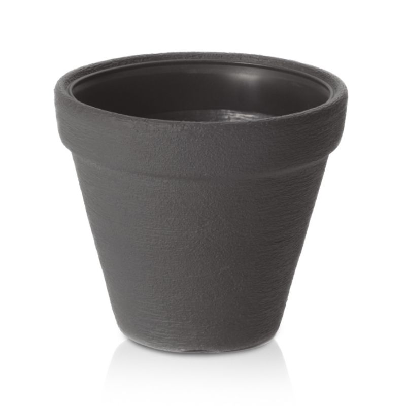 Doniczka EDANTI Ogrodowa 35 cm Efekt Cegły Okrągła Na Taras Do Domu Antracytowa 1 szt.