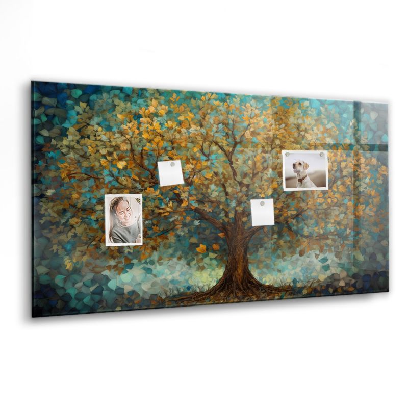 Tablica Na Magnesy Wallfluent 120x60 cm Kompozycja roślinna z małych elementów 1 szt.