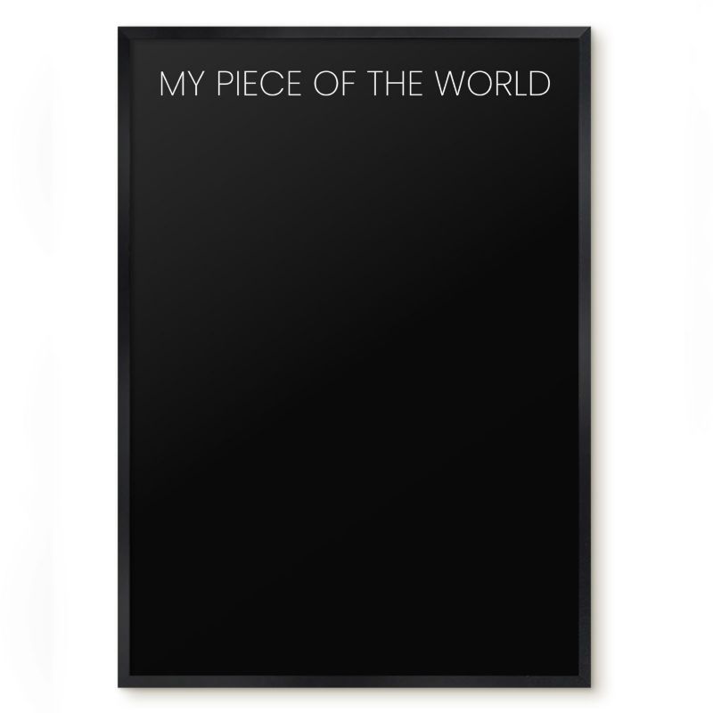 Tablica Magnetyczna Wielofunkcyjna Ścienna Tulup 50x70 cm My piece of the world 8 - Czarna rama Do salonu, sypialni 1 szt.