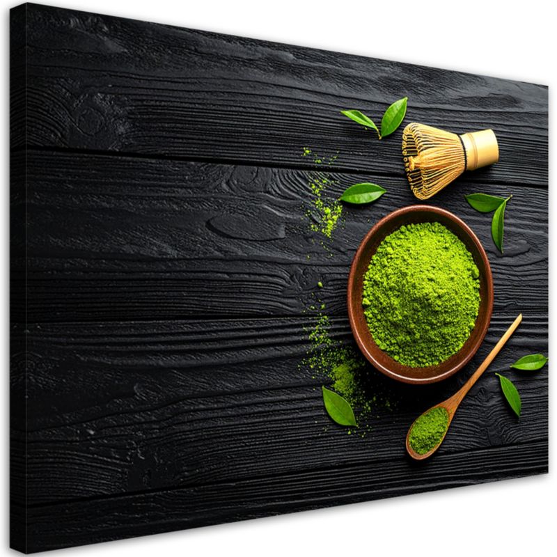 Obraz do kuchni restauracji Feeby Matcha w misce Herbata 100x70cm 1szt