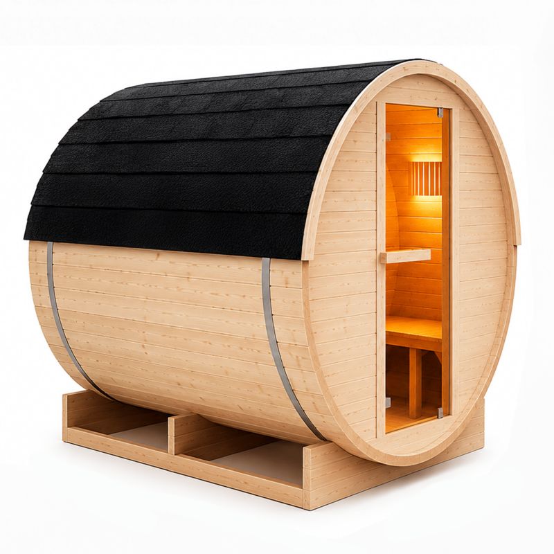 Sauna ogrodowa TECHGLOBE beczka 200x150cm 1szt.