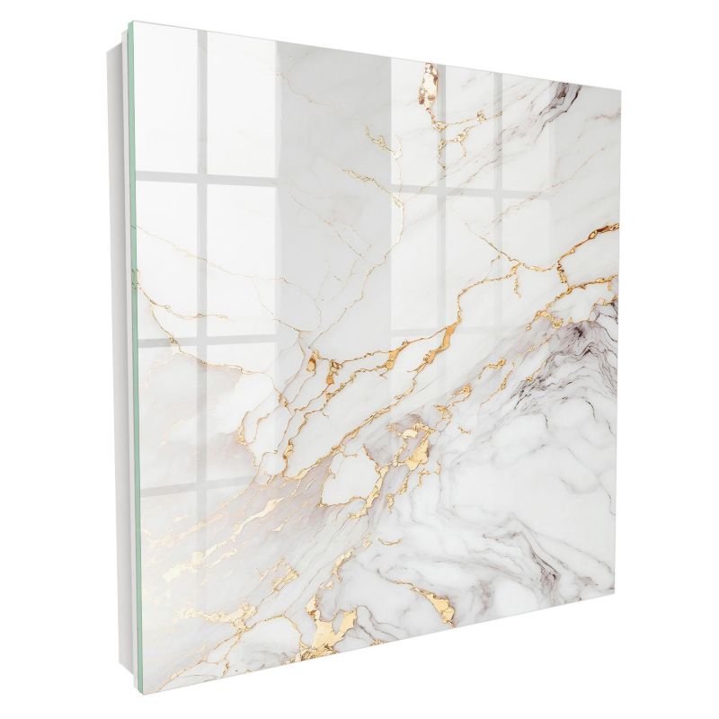 Organizer Na Klucze Tulup 30x30 cm Elegancja kamienia - Biała - Otwierana na lewo 1 szt.