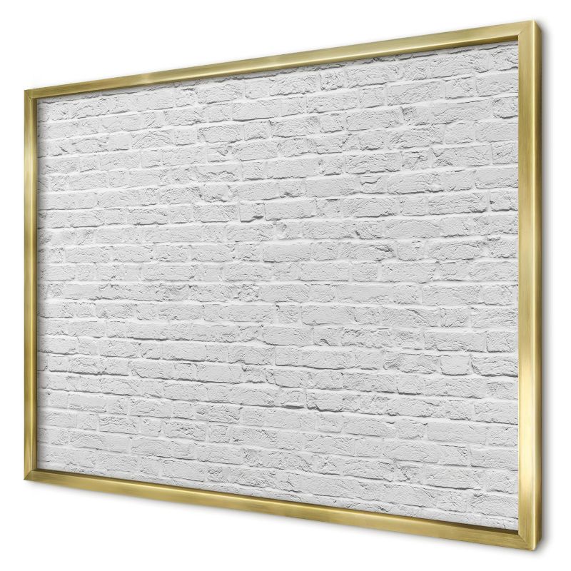 Magnetyczna tablica ozdobna Wallfluent 70x50 Ceglana ściana w złotej ramie 1szt