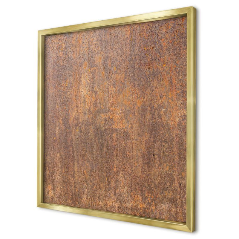 Tablica magnetyczna dekoracyjna Wallfluent 50x50 Rdzawa elegancja w złotej ramie 1szt