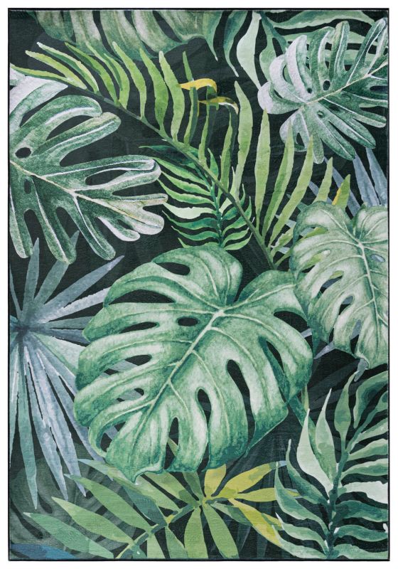 Dywan nowoczesny 160x230cm Flannel C139D Mazovia - zielony, roślinny, na ogrzewanie podłogowe, 1szt.