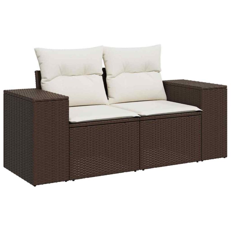 Sofa ogrodowa WaszeMeble z technorattanu brązowa z poduszkami WM-366212 1 szt.