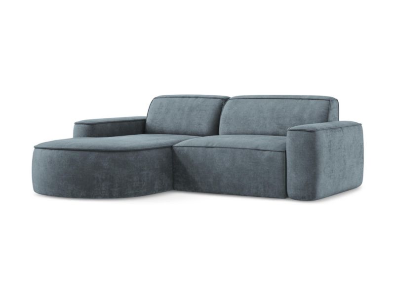Narożnik lewostronny LaMiaSofa MELISSA z tkaniny szenilowej 224x166 cm jeans 1 szt.