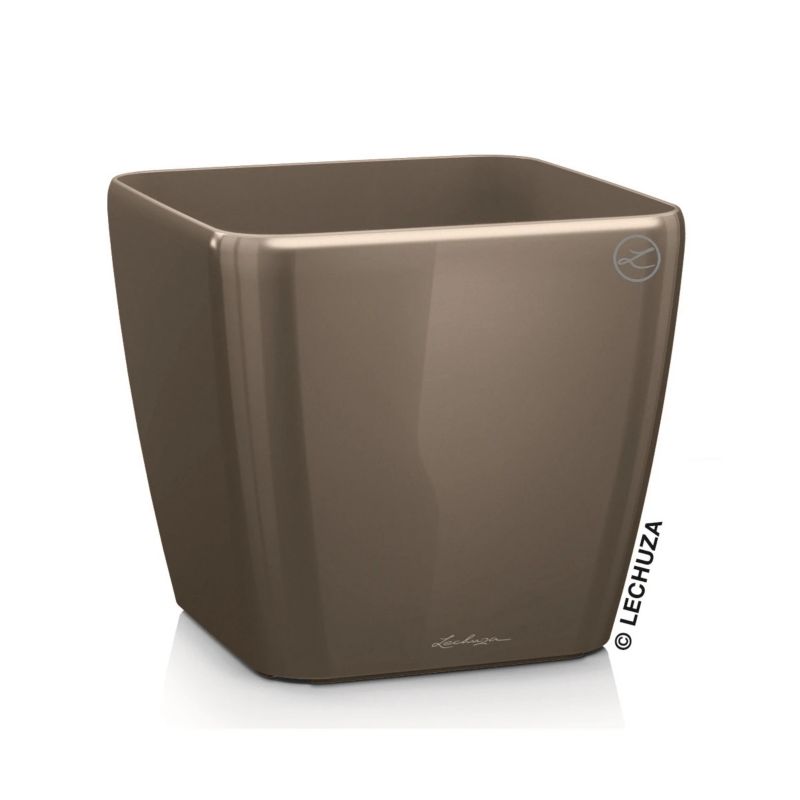 Doniczka Lechuza Do Domu Na Taras QUADRO LS 35/35/33 taupe-szarobrązowy 1 szt