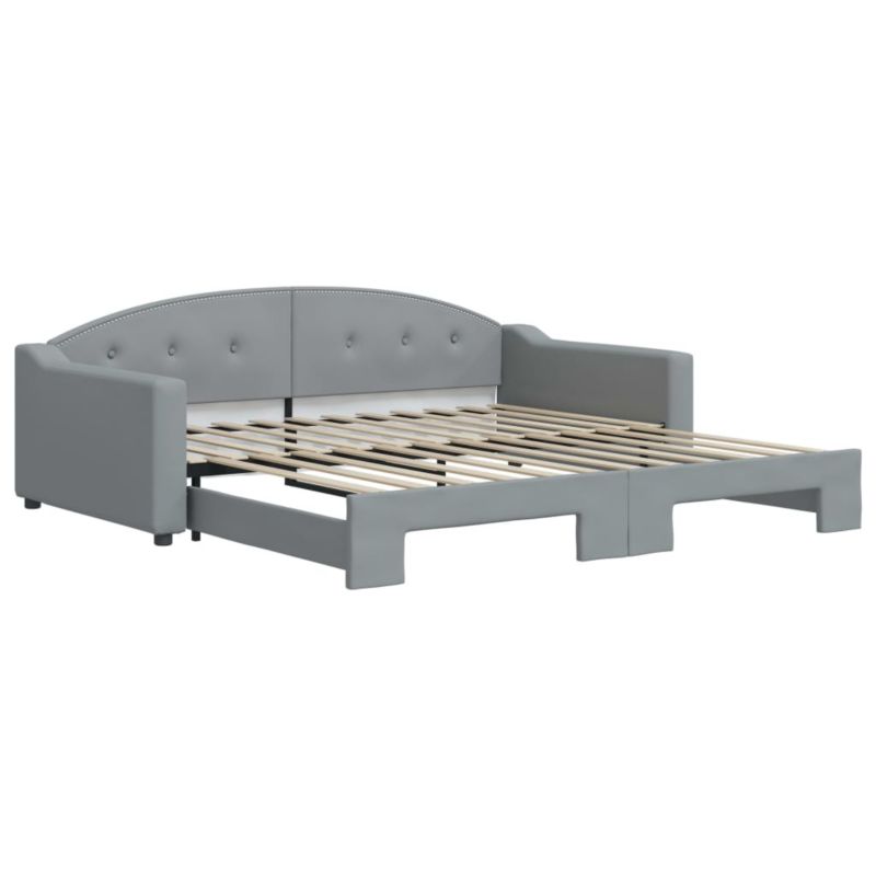 Sofa rozkładana WaszeMeble 100x200 cm Jasnoszary tkanina WM-3197535 1 szt.