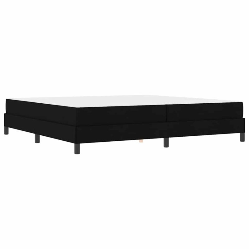 Łóżko z materacem WaszeMeble 200x220 cm Czarny tkanina WM-3398516 1 szt.