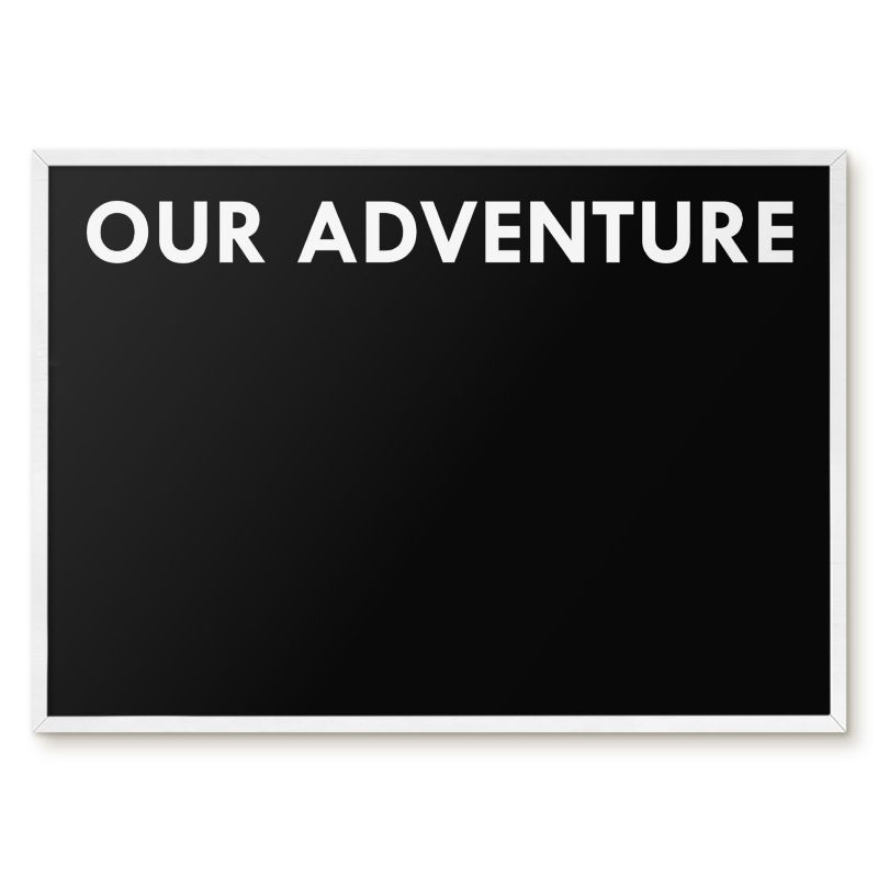 Tablica Na Magnesy Tulup 70x50 cm Our adventure 7 - Biała rama Do salonu, sypialni 1 szt.