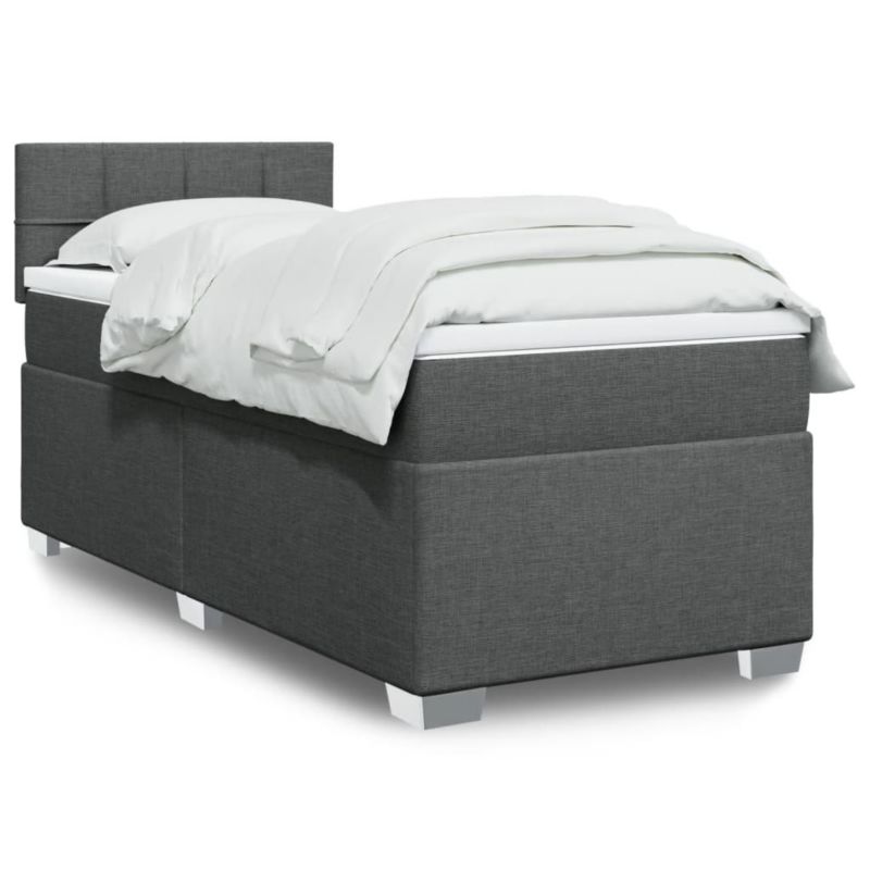Łóżko kontynentalne WaszeMeble 90x190 cm ciemnoszara WM-3288044 1 szt.