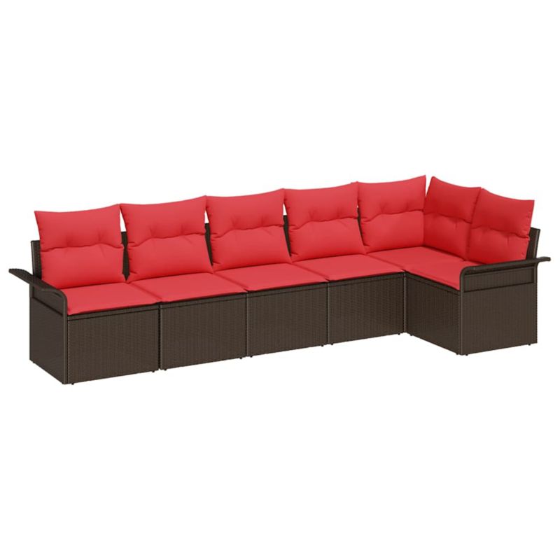 Zestaw mebli ogrodowych WaszeMeble 6-cz. z technorattanu brązowy WM-3354053 1 kpl