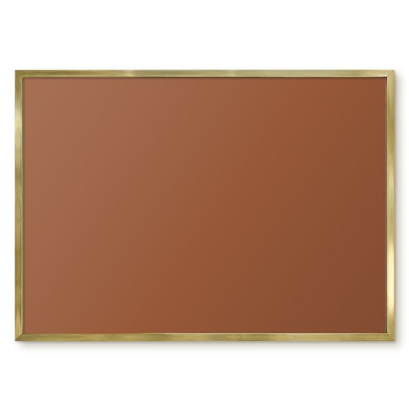 Tablica Magnetyczna Dekoracyjna Ścienna Tulup 70x50 cm Ciemny pomarańczowy - Złota rama Do salonu, sypialni 1 szt.