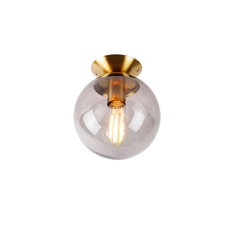 Artdeco plafon inteligentny Qazqa Pallon 20 złoty/mosiężny żarówkami LED 49W E27 ściemnialny 1 szt.