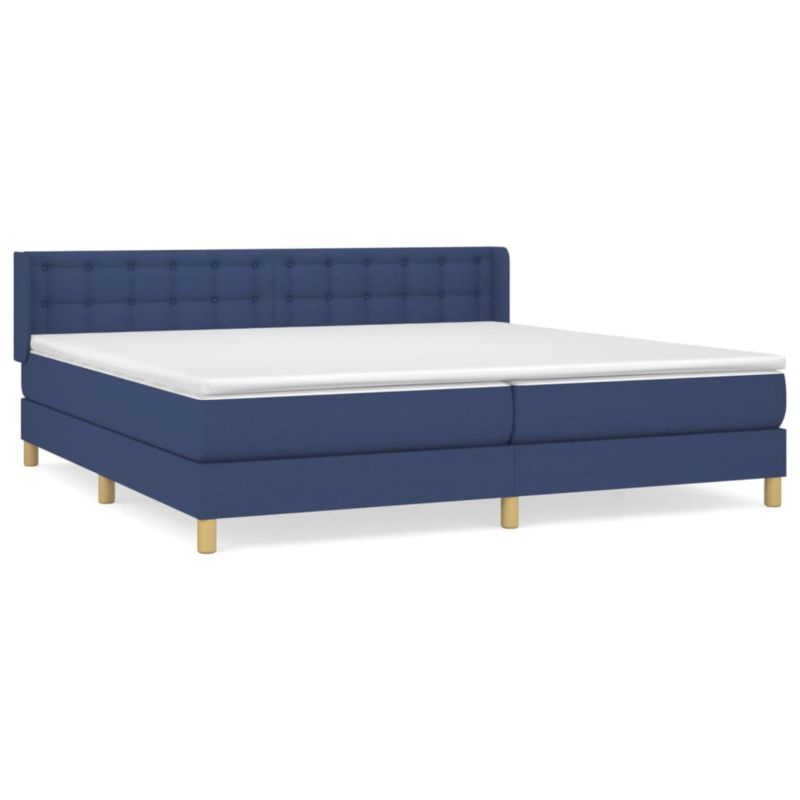 Łóżko z materacem WaszeMeble 180x200 cm Niebieski tkanina WM-3130615 1 szt.