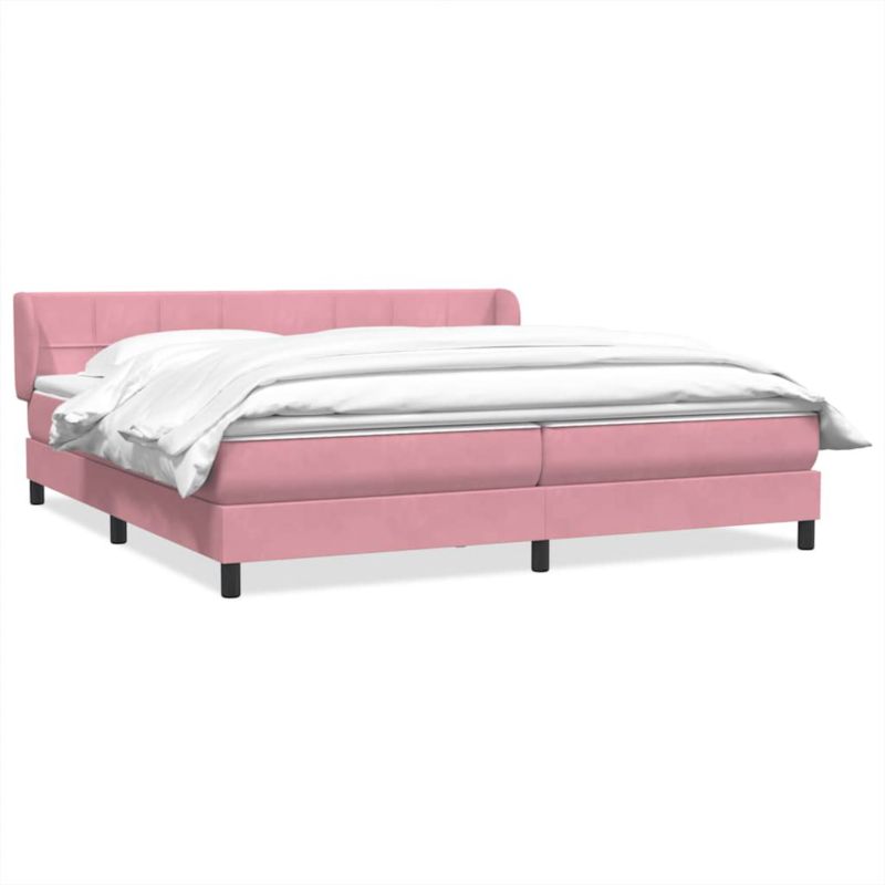 Łóżko z materacem WaszeMeble 180x200 cm Różowy aksamit WM-3317540 1 szt.