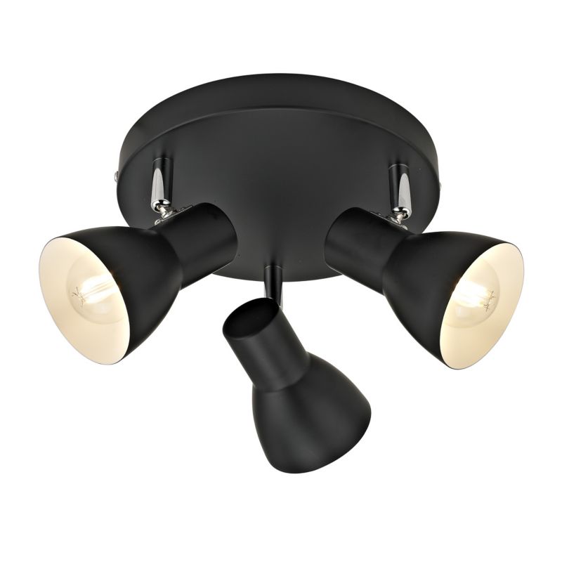 Reflektor sufitowy ruchomy Italux Riado czarny 3xE14x40W IP20 wym:14,5x21x21cm - 1 szt.