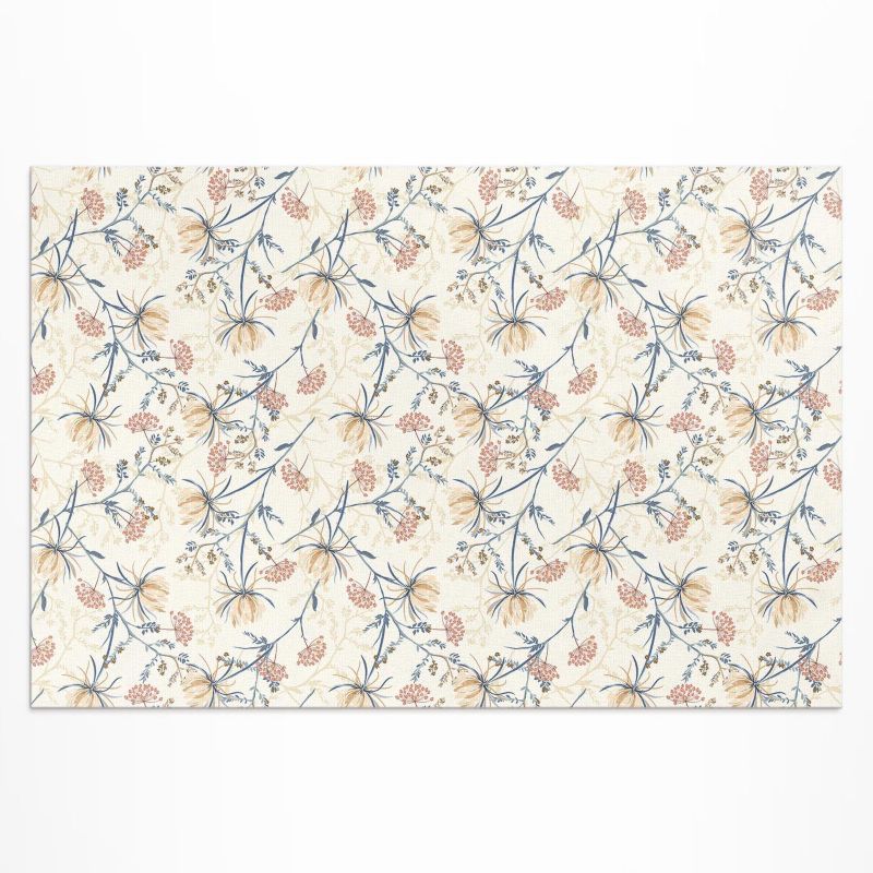 Balkonowy Dywan Winylowy UV Wallfluent 80x120 cm Kwiecista łąka delikatny wzór boho 1 szt.