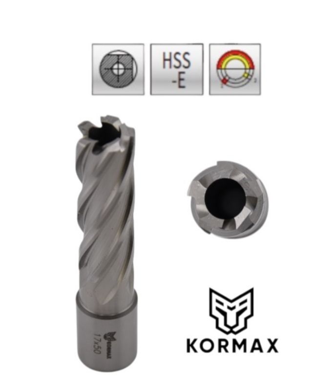 Frez trepanacyjny M2AL Kormax 18x50mm z uchwytem Weldon (DNHX-40180) - 1 szt.