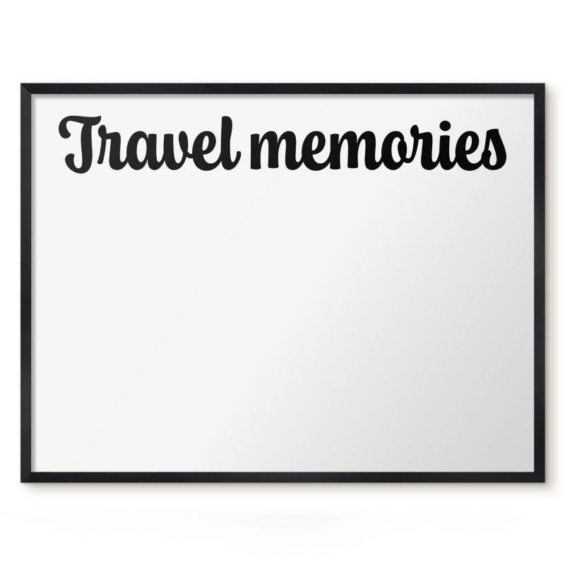 Tablica Magnetyczna Do Biura Tulup 80x60 cm Travel memories 1 - Czarna rama Do salonu, sypialni 1 szt.
