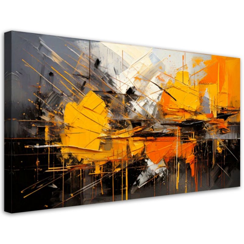 Obraz na płótnie Feeby Geometryczna Abstrakcja Pomarańczowy 120x60cm 1szt