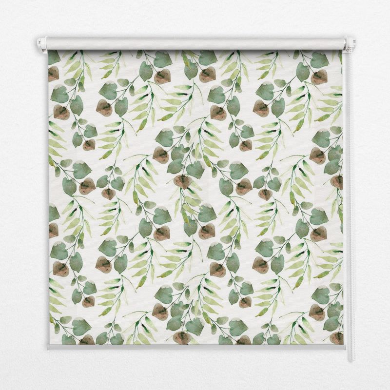 Roleta Do Kuchni Tulup 100x140 cm Zielone Liście Montaż do ściany/sufitu 1 szt.