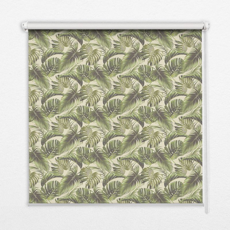 Roleta Do Salonu Tulup 150x140 cm Liście Kwiatów Montaż do ściany/sufitu 1 szt.