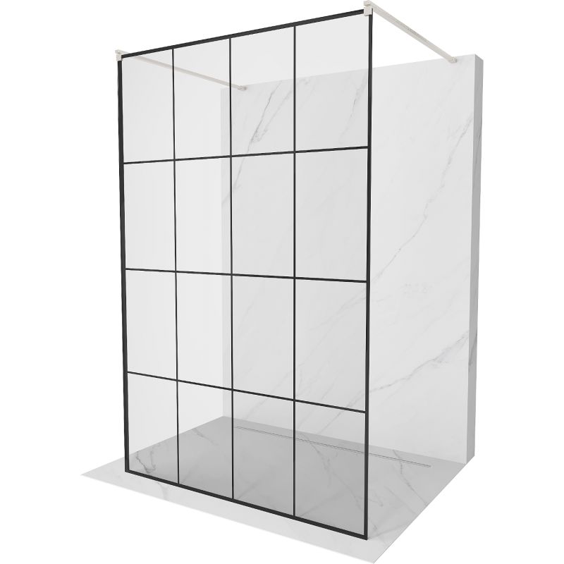 Ścianka prysznicowa Mexen Kioto czarny wzór 150x200 cm 800-150-002-97-77 1 szt.