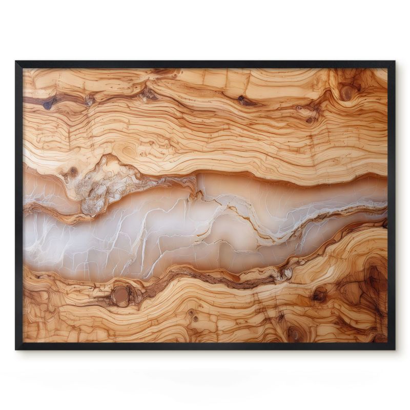 Tablica Magnetyczna Do Notatek Tulup 80x60 cm Drewniana elegancja - Czarna rama Do salonu, sypialni 1 szt.