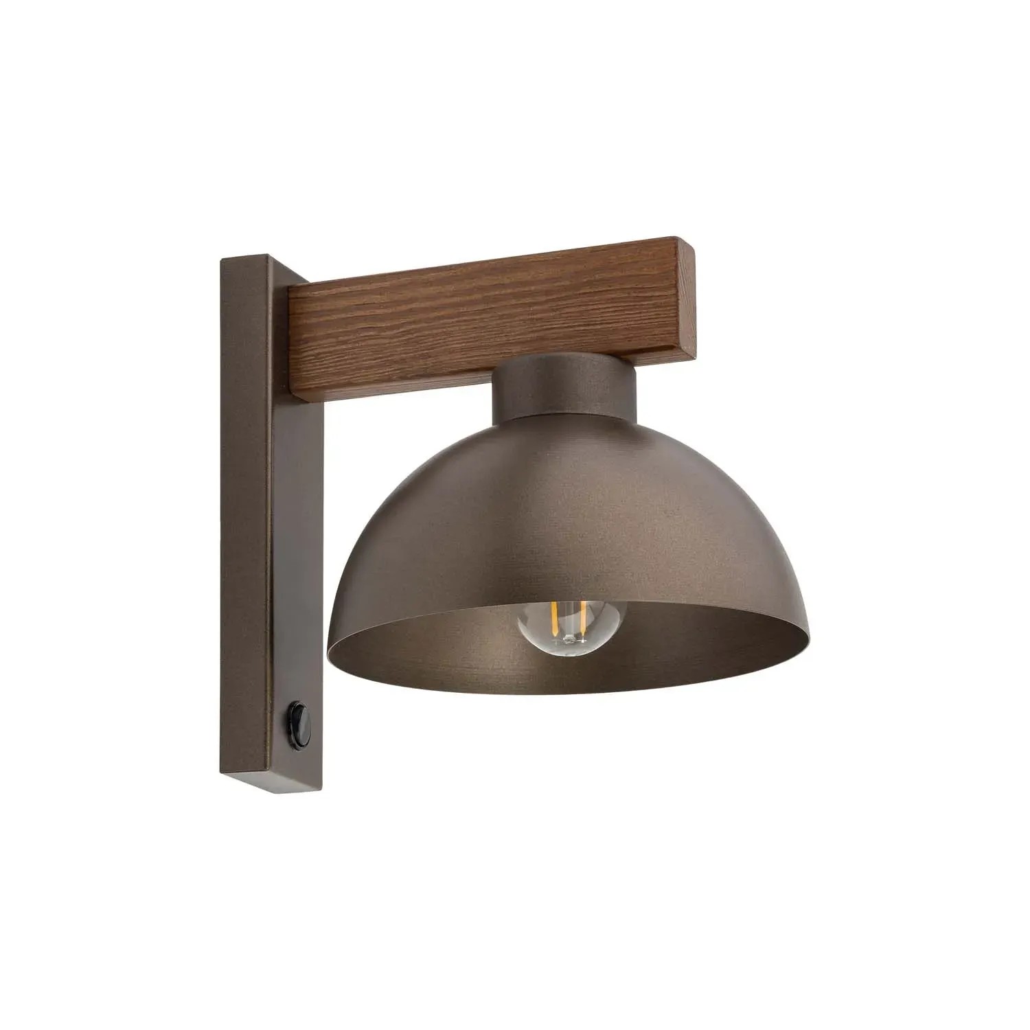 TK Lighting Kinkiet ścienny OSLO BROWN 1xE27 15W brązowy