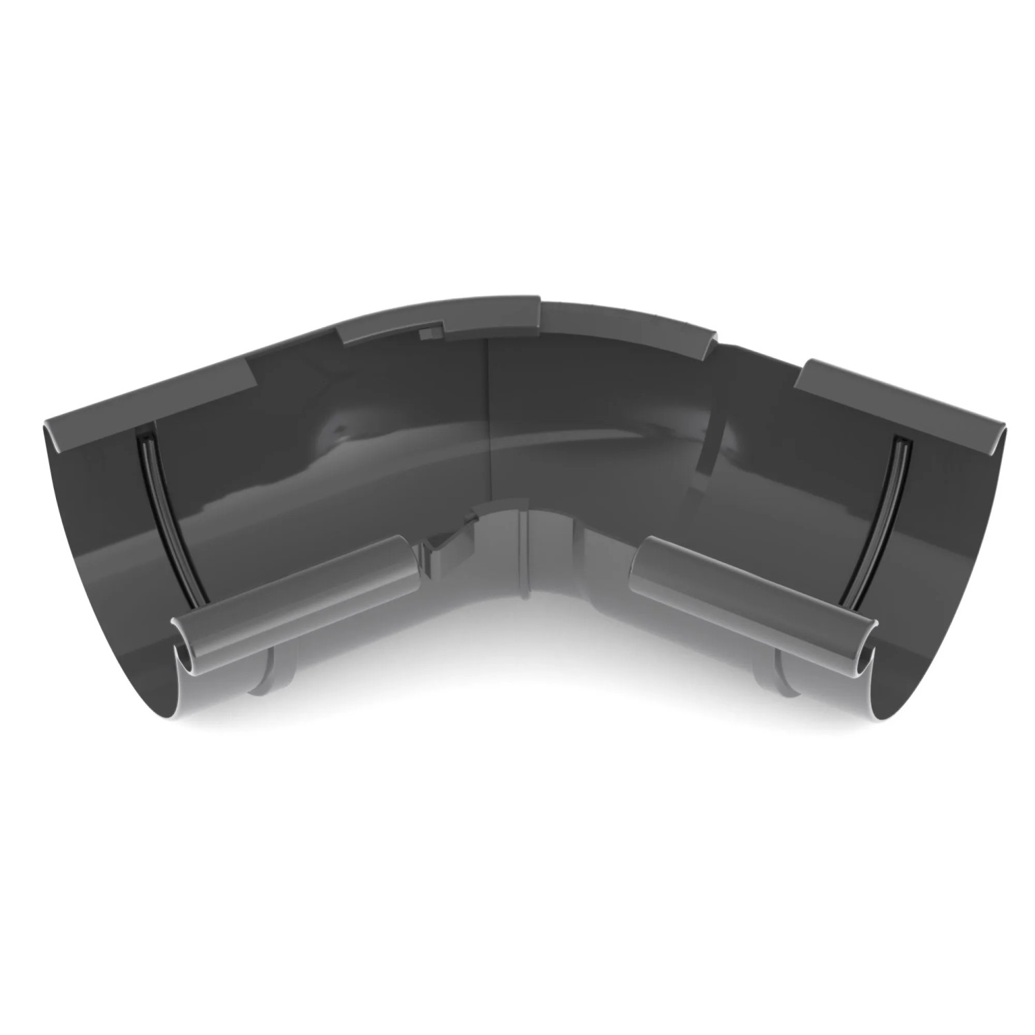 Bryza Narożnik wew. regulowany 125 mm PVC grafit