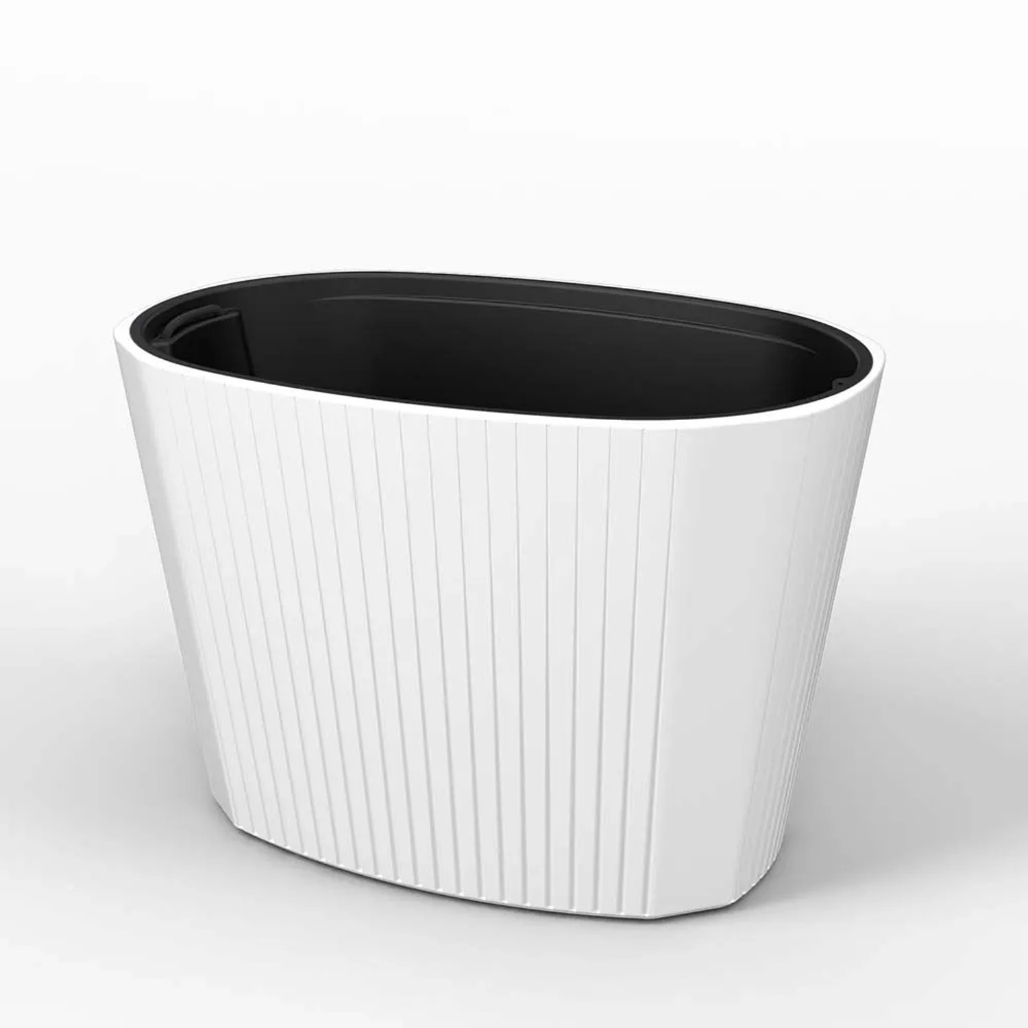 Donica Muza owalna biały - śr. 39 cm
