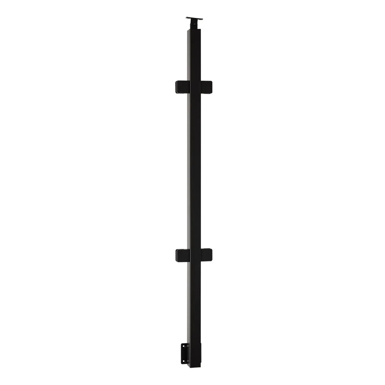 Kornik Słupek płaski pionowy do szyby środkowy nierdzewny czarny 1200 mm
