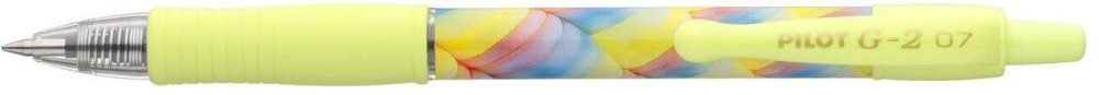 Długopis żelowy automatyczny Pilot G2 Flow, 0.7mm, żółta obudowa/czarny wkład