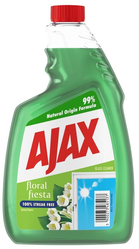 Płyn do szyb Ajax Floral Fiesta, zapas, konwaliowy, 750ml